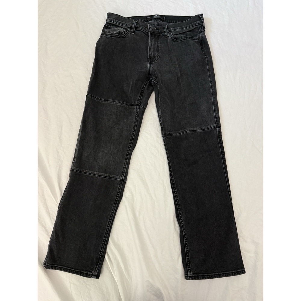 Vintage Hollister Epic Flex Jeans Mens 30x30 Black Cotton Denim Straight Stretch
